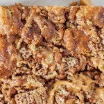 Chocolate Peanut Butter Chex Treats, a gluten-free dessert that will also please a crowd l Steph in Thyme for Busy Mom's Helper