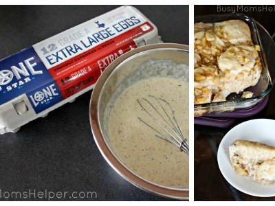 Apple Fritter Breakfast Casserole / by Busy Mom's Helper #LonestarEggs #ad