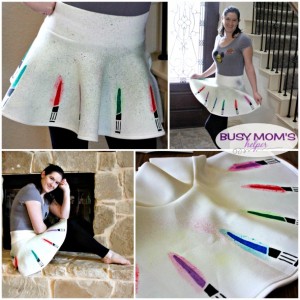 DIY Lightsaber Skirt / by BusyMomsHelper.com / Great Star Wars Skirt you can make yourself!