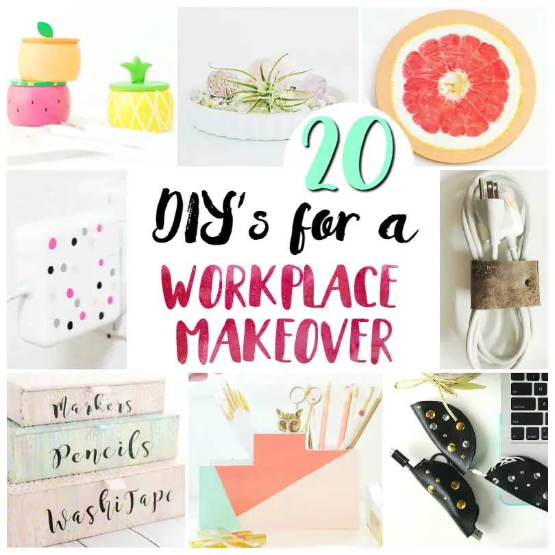 20 DIY's for a Workplace Makeover / Do a home office makeover with these fun office DIY projects!