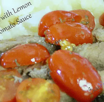 Steak with Lemon Tomato Sauce / Busy Mom's Helper