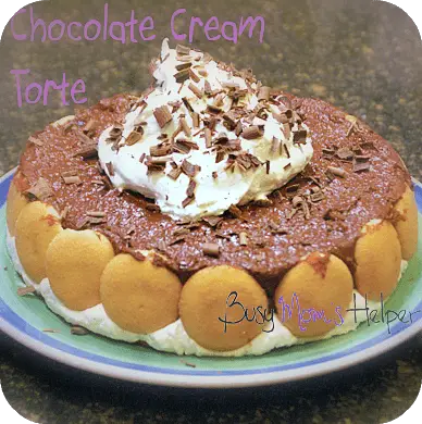 Chocolate Cream Torte / Busy Mom's Helper