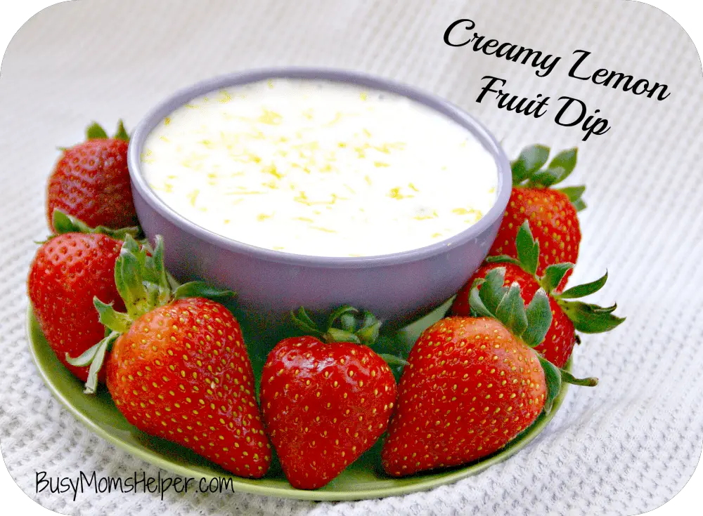 Creamy Lemon Fruit Dip / by BusyMomsHelper.com A Great Snack Recipe!