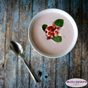 Copycat Carnival Cruise Strawberry Bisque - a creamy, delicious strawberry soup recipe!
