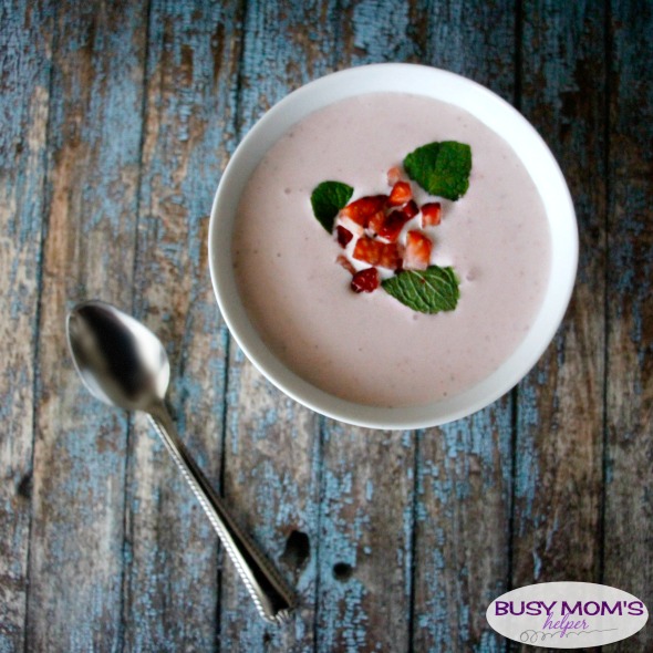 Copycat Carnival Cruise Strawberry Bisque - a creamy, delicious strawberry soup recipe!