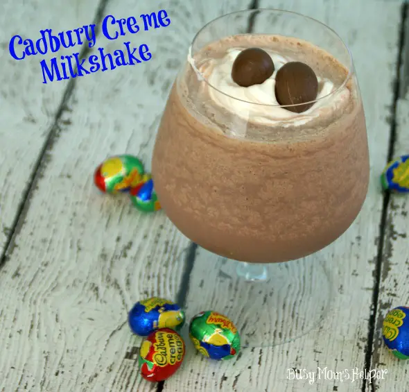 Cadbury Creme Milkshake / by BusyMomsHelper.com / #Cadbury #milkshake #chocolate #eastertreat