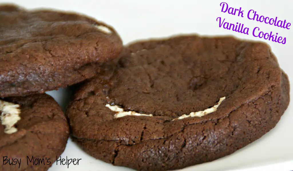 Dark Chocolate Vanilla Cookies / Busy Mom's Helper