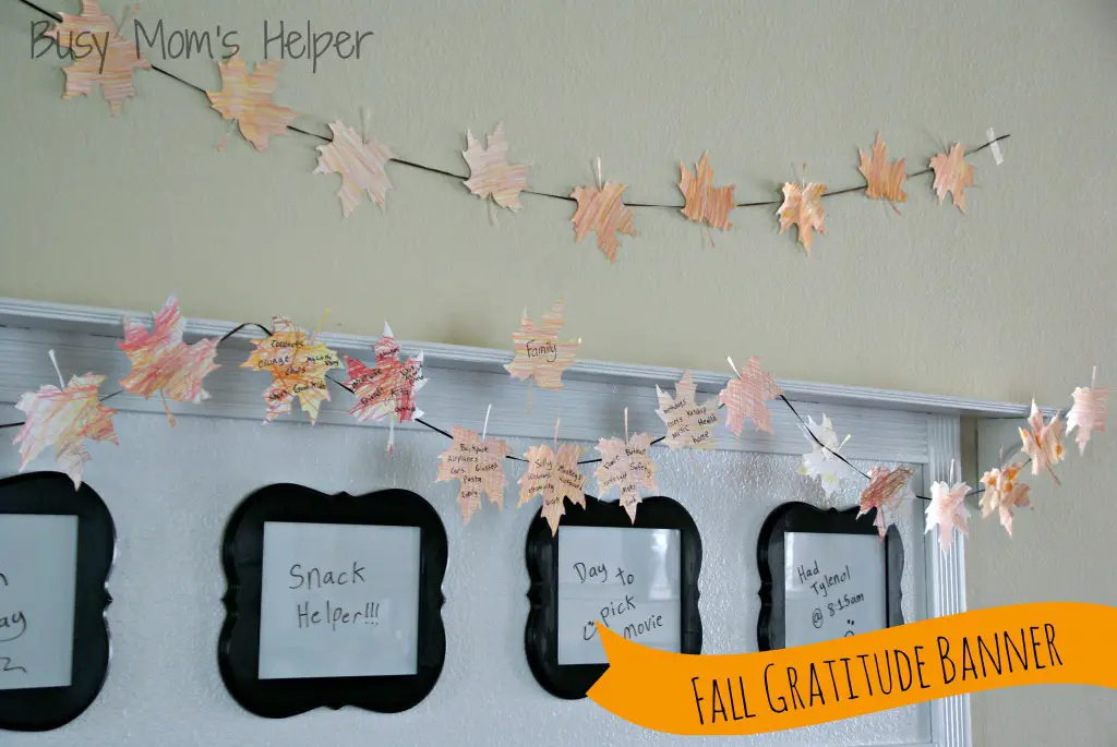 Fall Gratitude Banner with Free Printable Pattern / Busy Mom's Helper