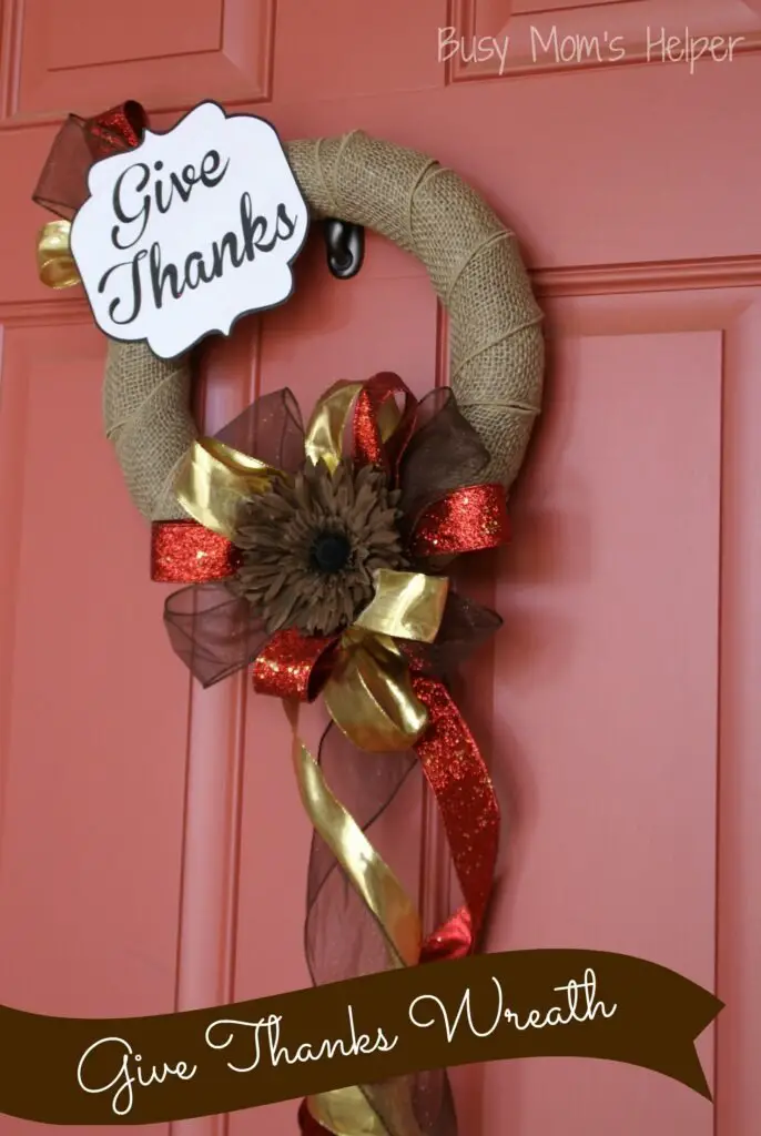 DIY Give Thanks Wreath / Busy Mom's Helper