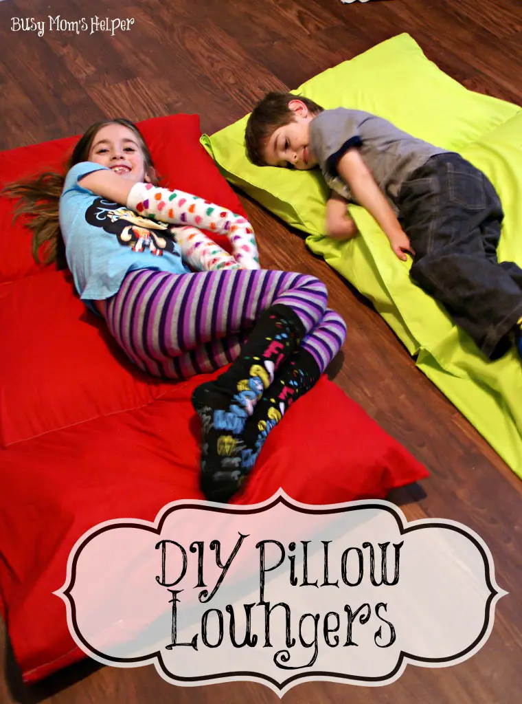 DIY Pillow Loungers / Busy Mom's Helper