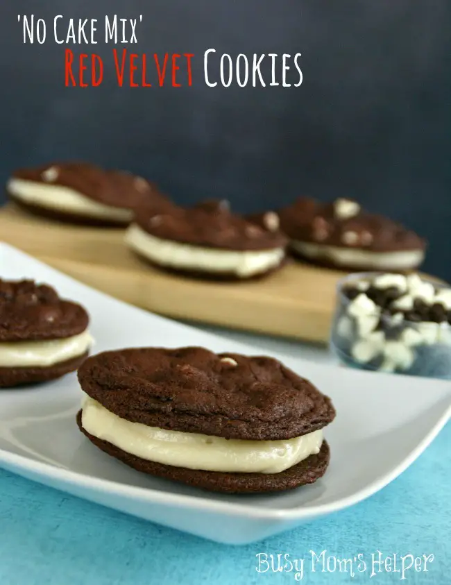 No Cake Mix Red Velvet Cookies / Busy Mom's Helper