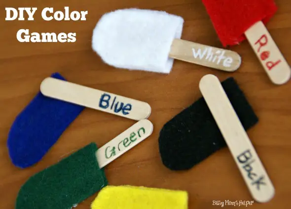 DIY Color Games / by BusyMomsHelper.com #craft #colorgames #kids #learningcolors