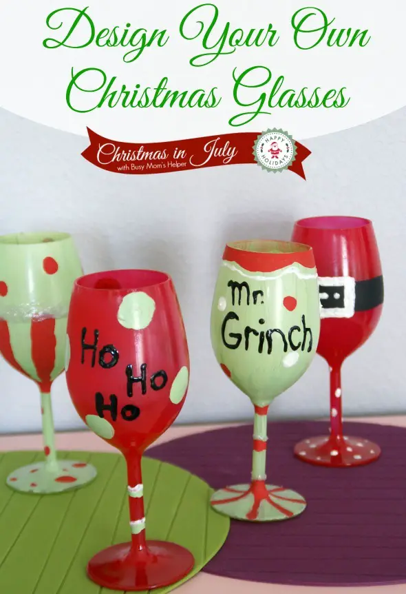 Design Your Own Christmas Glasses / by Busy Mom's Helper #ChristmasinJuly #Craft #Holidays #KidsCraft