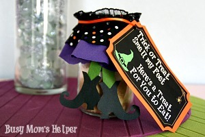 Trick or Treat Smell My Feet Halloween Gift / by Busy Mom's Helper #Halloween #Gift #FreePrintables #witch
