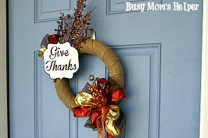 My $3 Fall Wreath Makeover / by Busy Mom's Helper #Wreath #FallDecor #BudgetCraft