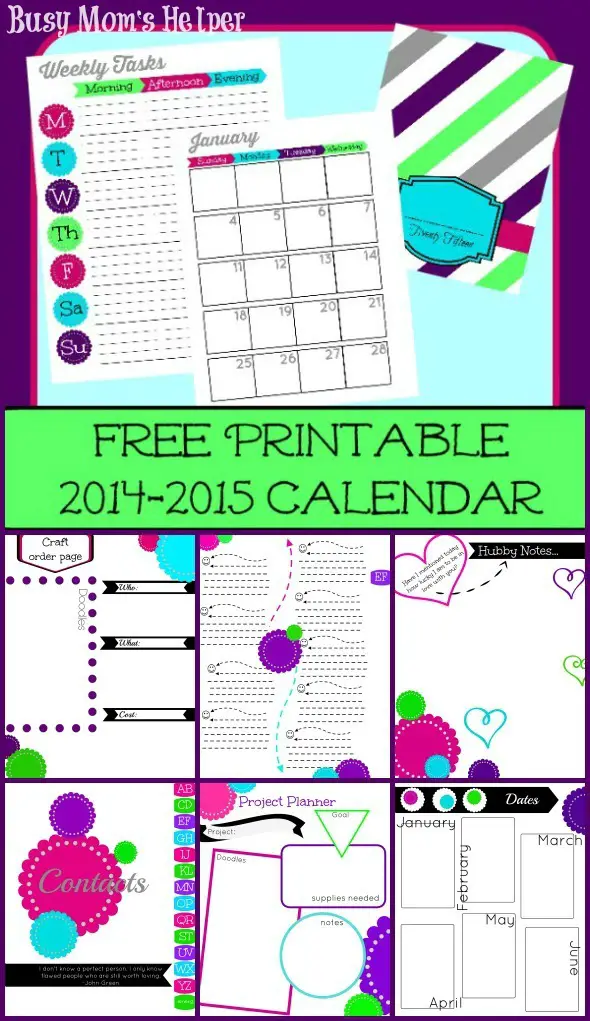 More Pages for Free Printable 2015 Planner / by Busy Mom's Helper #Planner #Printable #Calendar #HomeManagement