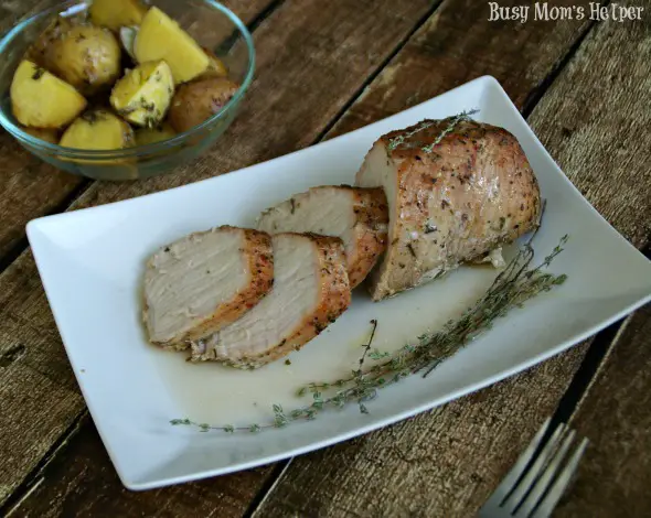 Hubby's Favorite Marinated Pork Loin with Seasoned Potatoes / by Busy Mom's Helper #PutPorkontheMenu #pmedia #ad #recipe