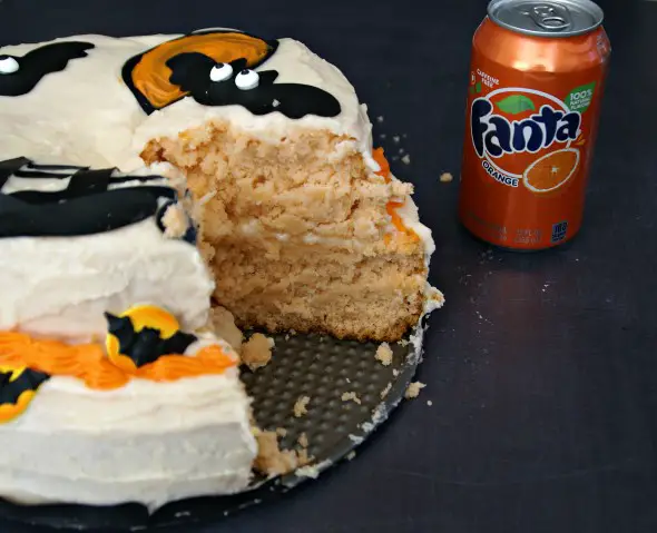 Two Ingredient Fanta Cake & Dasani Bats / by Busy Mom's Helper #SpookySnacks #Shop #Printable #Recipe