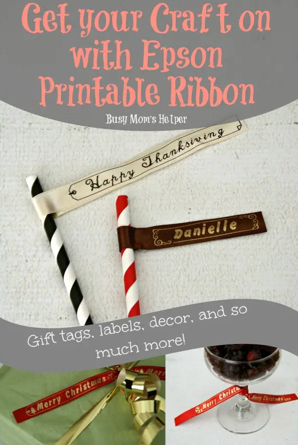 Get Your Craft on with Epson Printable Ribbon / by Busy Mom's Helper #craft #ribbon #labels