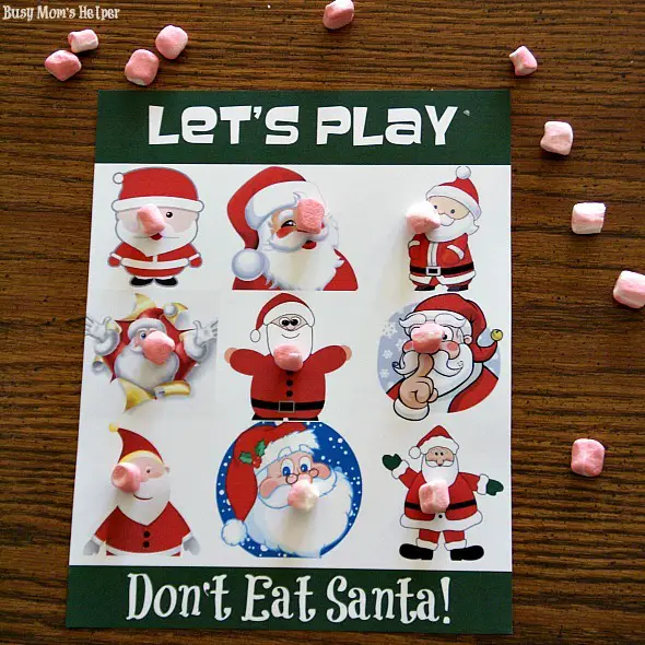 Don't Eat Santa Printable Game Card / by Busy Mom's Helper #holidays #game #printable