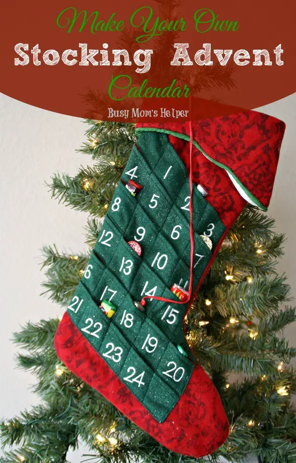 Make Your Own Stocking Advent Calendar / by Busy Mom's Helper #Christmas #Countdown #AdventCalendar