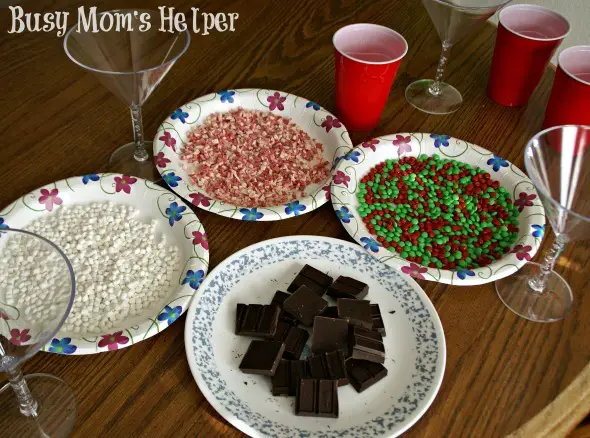 Chocolate Rimmed Party Glasses / by Busy Mom's Helper #Parties #Chocolate #NewYears #Christmas