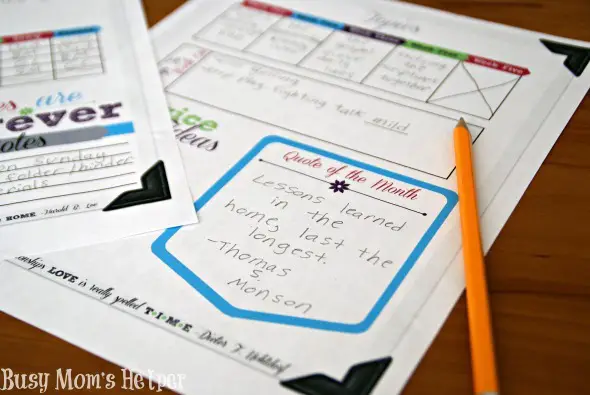 Family Home Evening Planner Printables / by Busy Mom's Helper #FHE #LDS #Planner #Printables