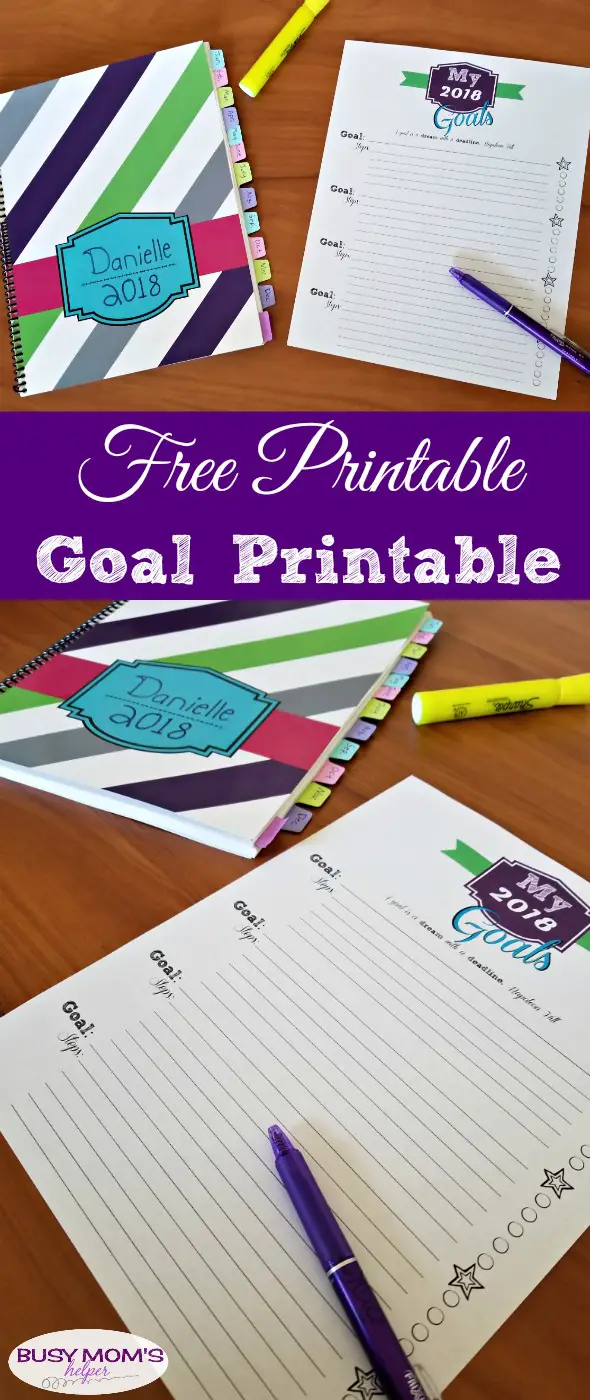 Free Printable Goal Printable #newyear #printable #freeprintable #goal #goals #goaltracker