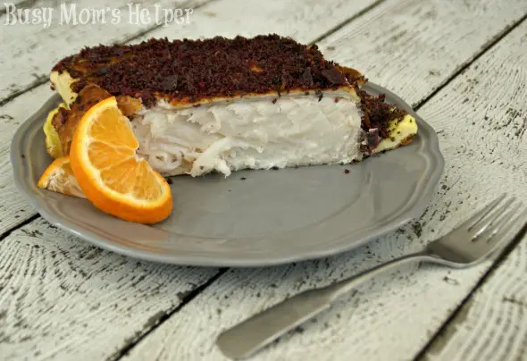 Blue Crusted Halibut: The Fish Even I Like / by Busy Mom's Helper #fish #recipe #seafood