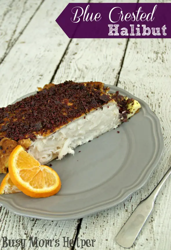 Blue Crusted Halibut: The Fish Even I Like / by Busy Mom's Helper #fish #recipe #seafood