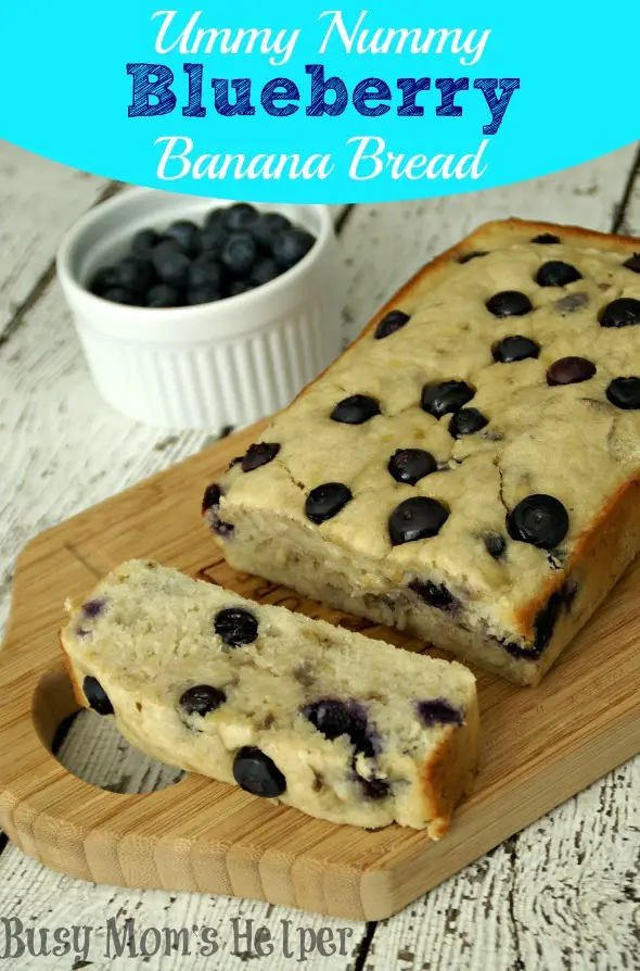 Ummy Nummy Blueberry Banana Bread / by Busy Mom's Helper #blueberries #bananabread #IC #LittleChanges #sponsored