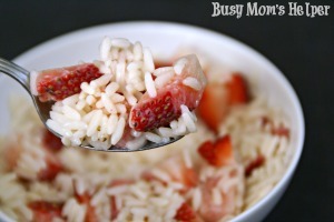 Healthy Afternoon Snack: Sweet Strawberries & Rice