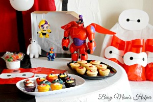 Big Hero 6 Party / by Busy Mom's Helper / Make Honey lemon's bag, pin the tail on Fred, eat Cupcake Fruit sushi and much more! Printables included! #BigHero6Release #Ad