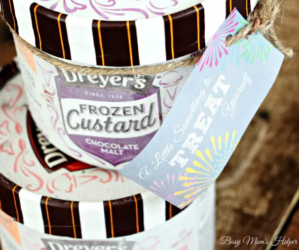 A New Way to Treat Yourself / by Busy Mom's Helper / with Free Printable Gift Tags #FrozenCustardTime #Ad
