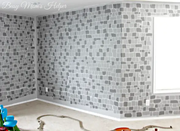 Easily Make a Brick Wall with Stencils / by Busy Mom's Helper