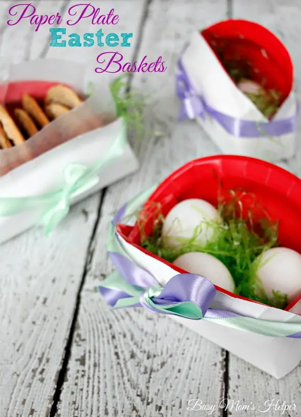 Paper Plate Easter Baskets - Busy Mom's Helper