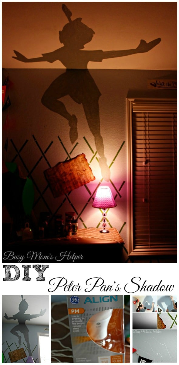 DIY Peter Pan's Shadow Nightlight / by Busy Mom's Helper #SleepAligned #Ad