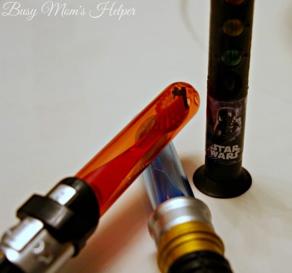 May the Force be with Your Toothbrush / by Busy Mom's Helper / Star Wars Lightsaber Toothbrushes #spon
