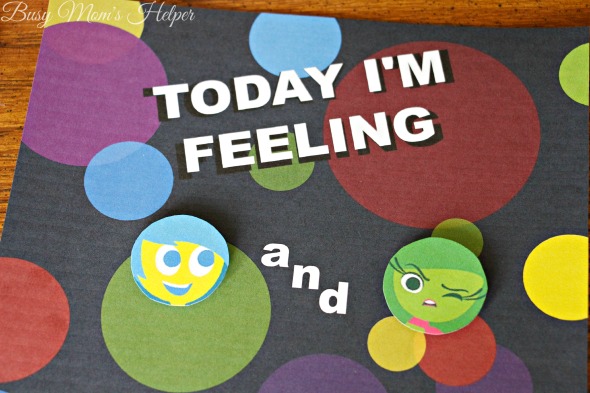 'Today I'm Feeling' Printable Emotion Chart / by Busy Mom's Helper / Teach your Kids all about Emotions with your favorite characters from Inside Out! #PlayNGrow #ad