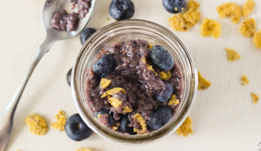 Healthy Blueberry Chia Breakfast Pudding