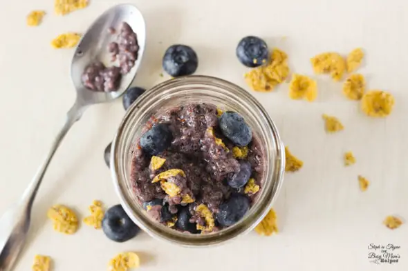 Blueberry Chia Breakfast Pudding l Steph in Thyme for Busy Mom's Helper