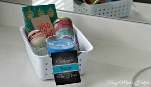 New Home Gift Basket with Free Printable Tags