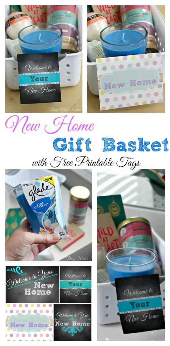 New Home Gift Basket with Free Printable Tags / by Busy Mom's Helper #Feelinvigorated #ad @glade