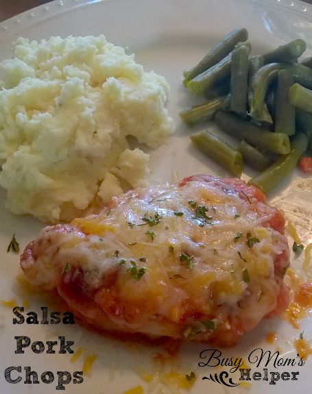 Salsa Pork Chops by Nikki Christiansen for Busy Mom's Helper