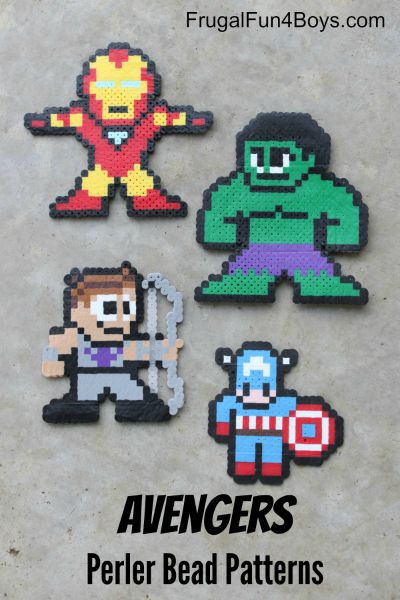Avengers Perler Bead Patterns / by Frugal Fun 4 Boys / Round up by Busy Mom's Helper