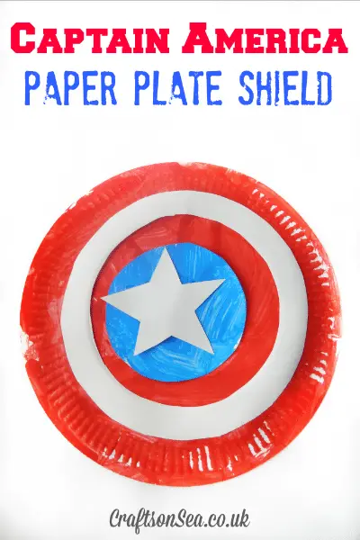 Captain America Paper Plate Shield / by Crafts on Sea / Round up by Busy Mom's Helper