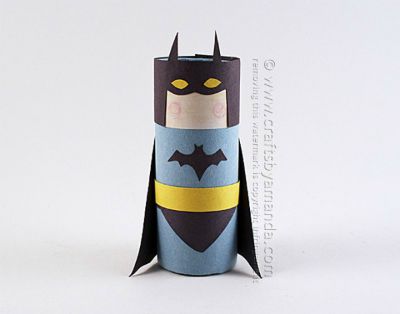 Cardboard Tube Batman / by Crafts by Amanda / Round up by Busy Mom's Helper