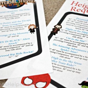 Universal Studios Florida Printable Height Requirements / by Busy Mom's Helper