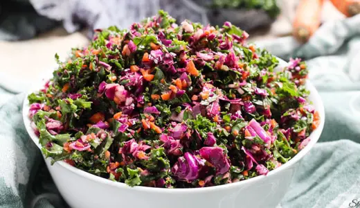 Kale, Cabbage, and Carrot Fall Slaw