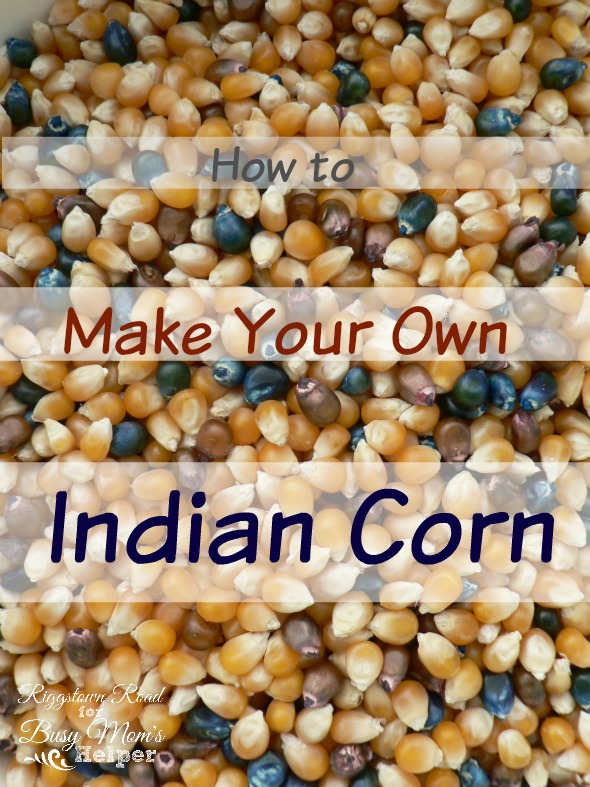 Make Your Own Indian Corn by Riggstown Road for Busy Mom's Helper